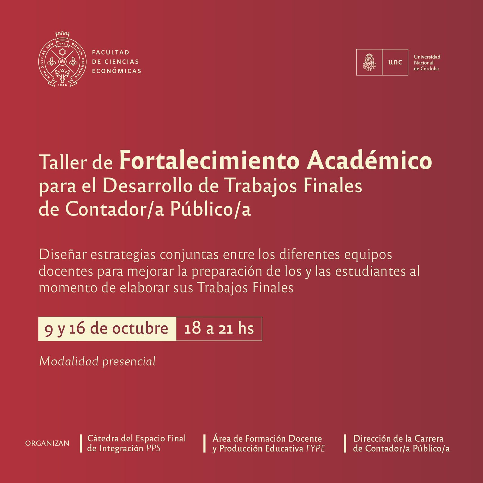 Taller de fortalecimiento académico