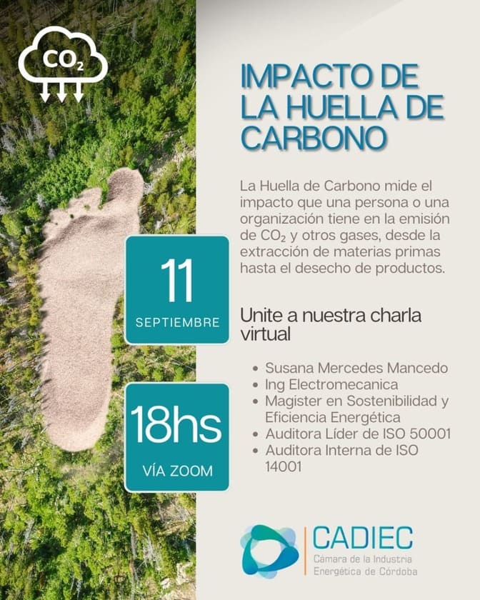 charla virtual impacto huella carbono