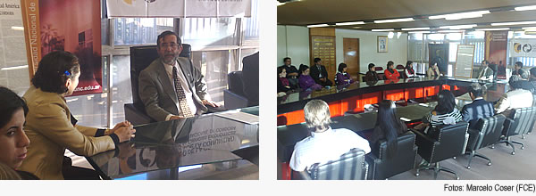 El Decano Alfredo Blanco recibió a una comitiva de la Universidad de Asunción - Fotos: Marcelo Coser (FCE)